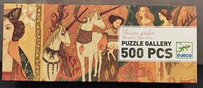 Puzzle Gallery- DJECO- Unicorn Garden 500 Teile by Agata Kawa mit Poster- Neu