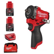 Image of Milwaukee M12FCIWF38G3-202B 12V Fuel Brushless 3/8" Impact Wrench 746Nm 2X 2.0Ah