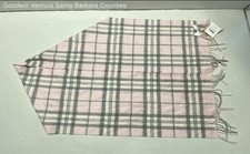 Edinburgh 100 Cashmere Pink Plaid Scarf New With Tags