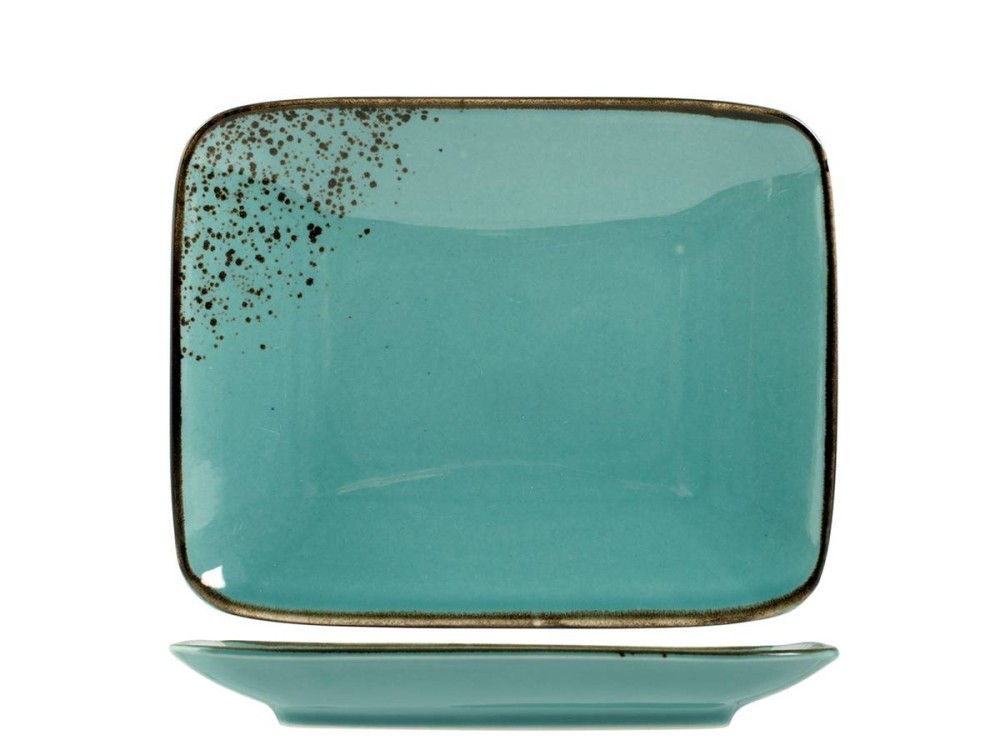 Set H&H New Reactive 6 Pasta Plates, In Stoneware/Gres, Blue, Cm 22