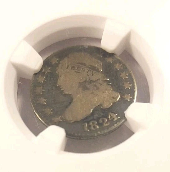 Pop 1 Of 12 NGC Graded G 4,  1824/2 Capped Bust Dime 10C - Image 3 of 4