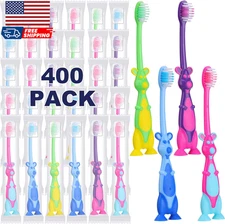 Gerrii Kids Toothbrushes Bulk Soft Lovely Little Kangaroo with Covers Suction