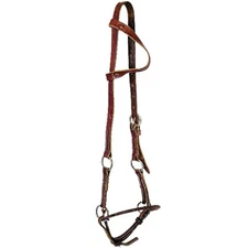 Unmarked Metal Nose Training One Ear Sidepull Bosal Bitless Bridle Hackamore