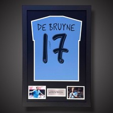 Maglia Kevin De Bruyne Manchester City firmata a mano con cornice e certificato di autenticità £325