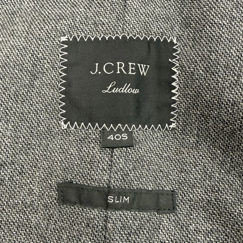 Blazer J Crew Ludlow Moon para hombre 40S gris delgado lana deconstruido Worsted Preppy Foto 2 de 4