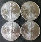 Lot of Four 2016 $1 American Silver Eagle Dollars