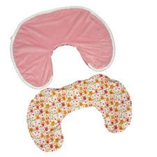2 Boppy Nursing Pillow Covers ONLY Pink White Trim Fleece Owl Cotton Handmade