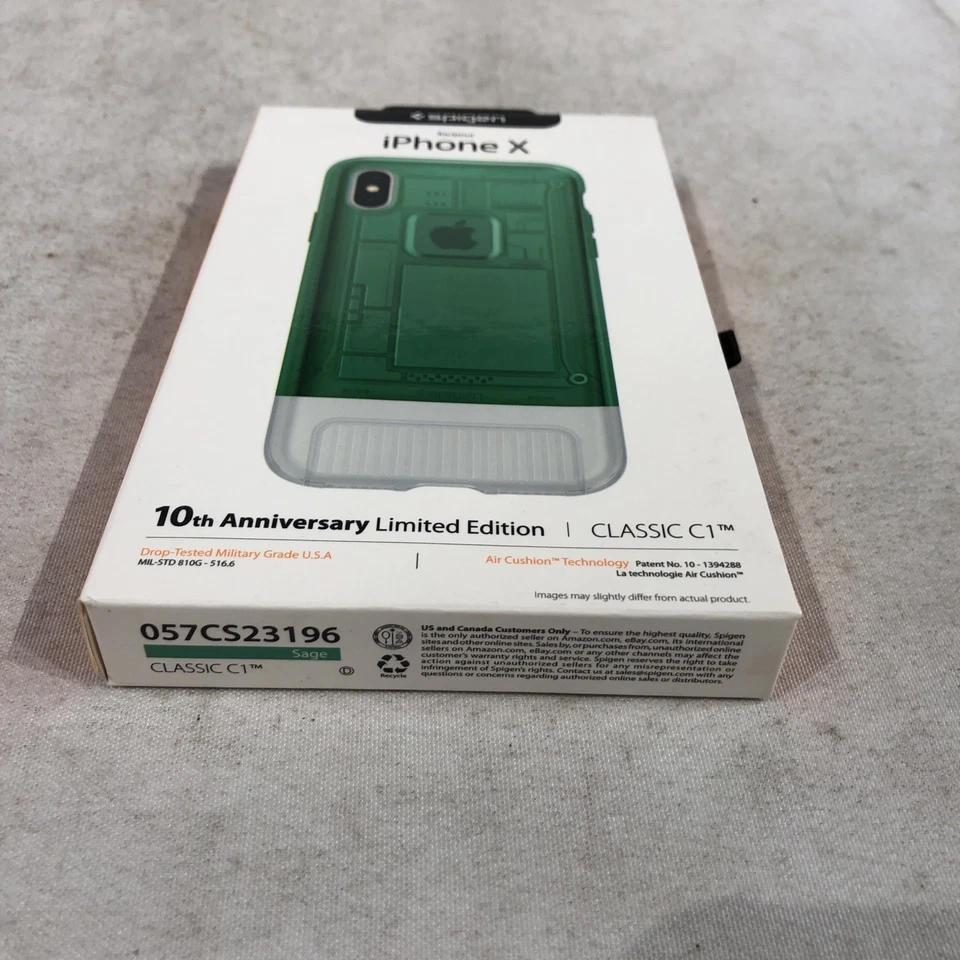 NIB Spigen iPhone X 10th Anniversary Limited Edition C1 Case G3 Green - Image 2 of 4