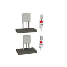 Bachmann 44-0500 lineside Relay Boxes and Telephone OO Gauge