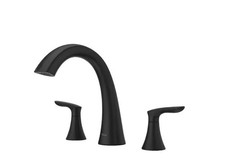 Pfister Weller 2-Handle Roman Tub Trim Kit in Matte Black NO Valve RT6-5WRB