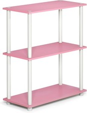 TURN-N-TUBE Storage Shelves 3-Tier Book Shelf Corner Shelf Toolless Open Shelves