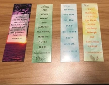 Bible Verse Bookmarks Lot of 4. - New - Inspirational Scripture / Faith