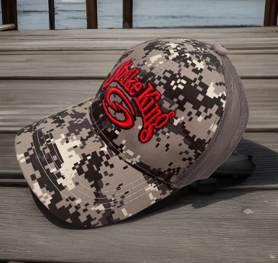 Gorra Strike King Digital Gris Camuflaje Malla Espalda Correa Ajustable Pesca de Lubina Foto 3 de 4