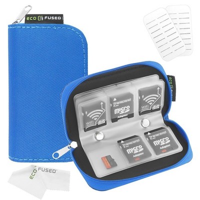 Eco-Fused Memory Card Case - Fits up to 22 Slots, Blue / 22 slots - 1 pack 