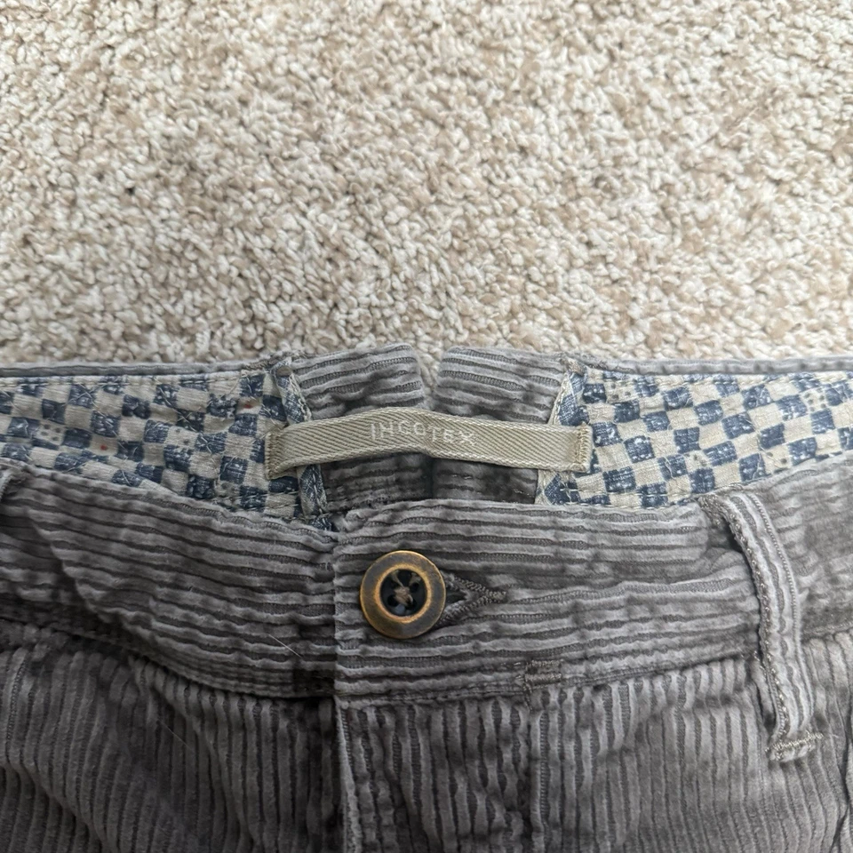 Incotex Corduroy Pants Flat Front Men's Size 34x30 Slacks Brown Tan Slim Fit - Image 4 of 4