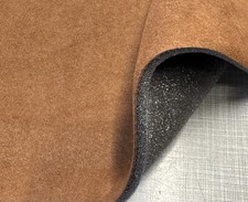 Tessuto a metraggio ORIGINALE Alcantara NOCCIOLA MARRONE con retro in schiuma 3,00mm