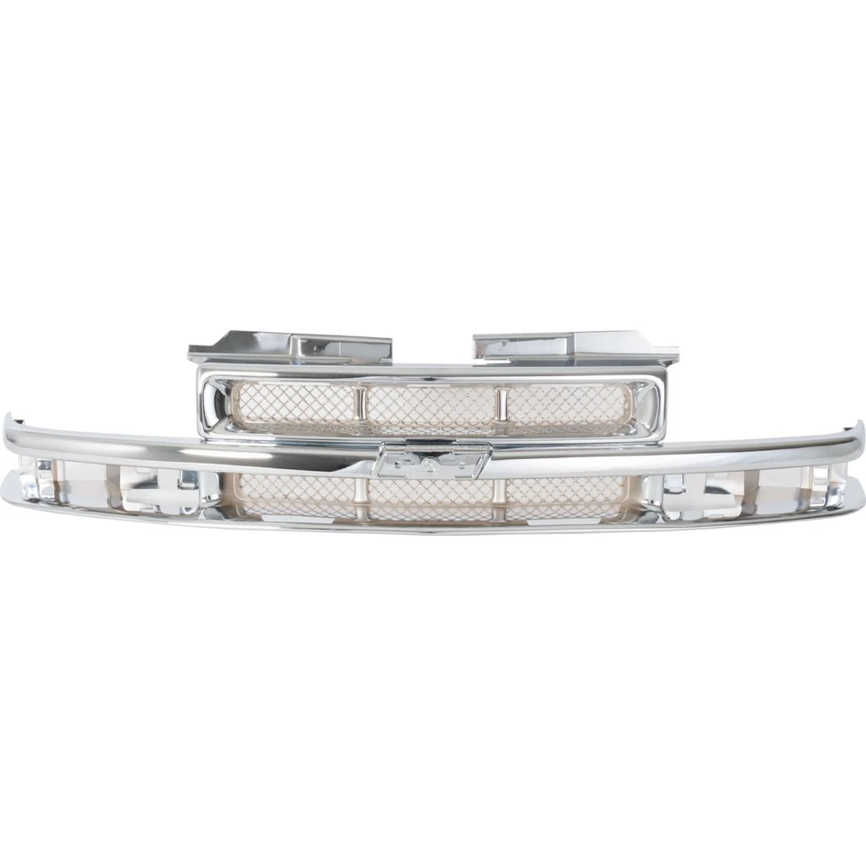Grille For 98-2004 Chevrolet S10 98-2005 Blazer Chrome Plastic - Image 2 of 4