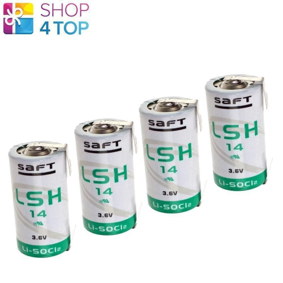 4x Saft LSH14 C Batterie Lithium Chlorure de Thionyle 5800mAh Bornes à souder - Photo 1/1