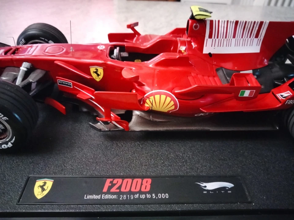 FERRARI F2008 F. Massa GP Spain P9967 Ltd Ed Hot Wheels ELITE 1:18 No Scatola - Immagine 3 di 4