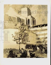 1934 Press Photo "Court of Honor" Artwork by Joseph Birron - nei50368