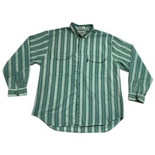 Vintage Levi's Big E Silver Label Long Sleeve Button-Down Striped Shirt Size XL