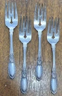 FOUR (4)  TOWLE OLD MIRROR STERLING SILVER  6 3/8" SALAD FORKS-ESTATE-BEAUTIFUL!