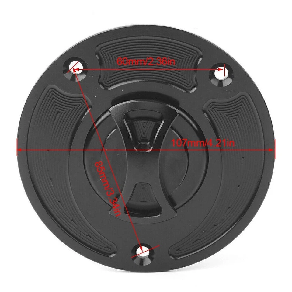 Fit Suzuki GSXR600/750/1000 SV650 SV1000 GSXR1300 08-13 Fuel Gas Tank Cap Cover - Image 2 of 4