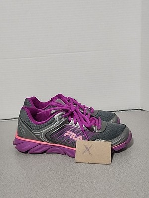 FILA Shles Womens Size 6.5 ~ Gray / Purple Athletic Shoes ~ DLB FOAM