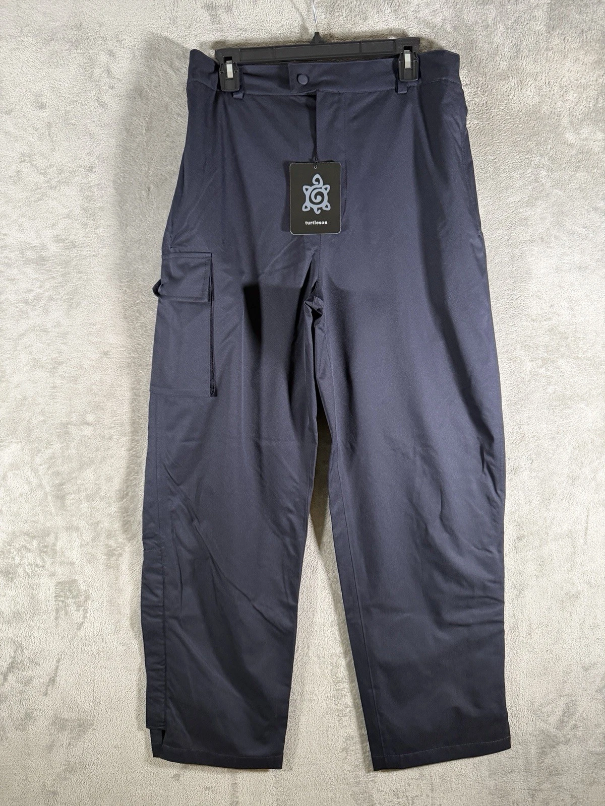 NWT Waterproof Lined Turtleson Navy Rain Pants Sz L $133