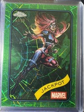 2025 Topps Chrome Marvel Hulk Green Lazer Refractor /99 Jackpot #81
