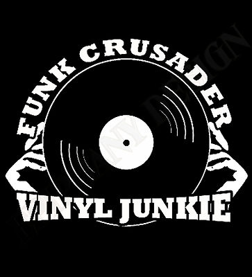 Funk Music Sweatshirt Vinyl Junkie Soul Music Original Design T-Shirt 60' 70's