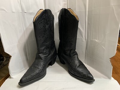 Boots Roper Brand 8.5 Alisa Womens Black Faux Leather Fashion Boots