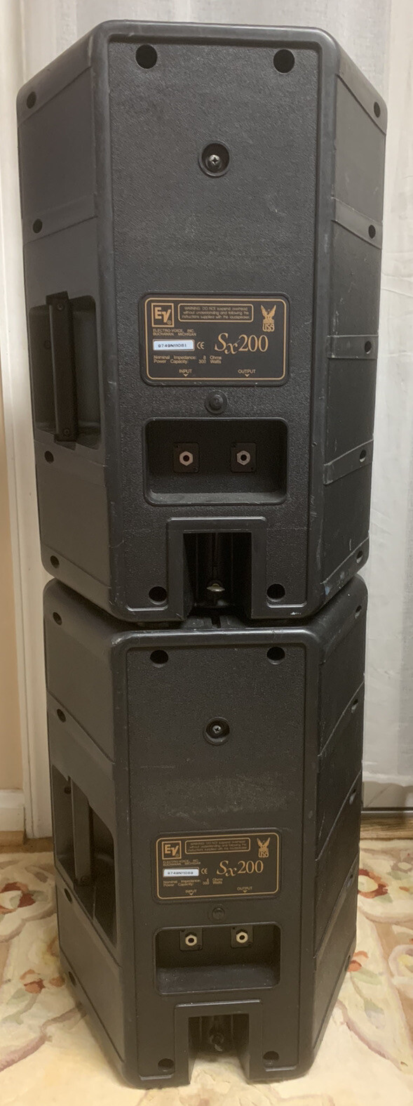 Electro Voice EV SX200 Passive PA Speaker Pair L&R Speakers (Local