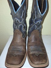Ariat Kids Tombstone Western Cowboy Boots Earth Brown/Black 10012794 Size 10