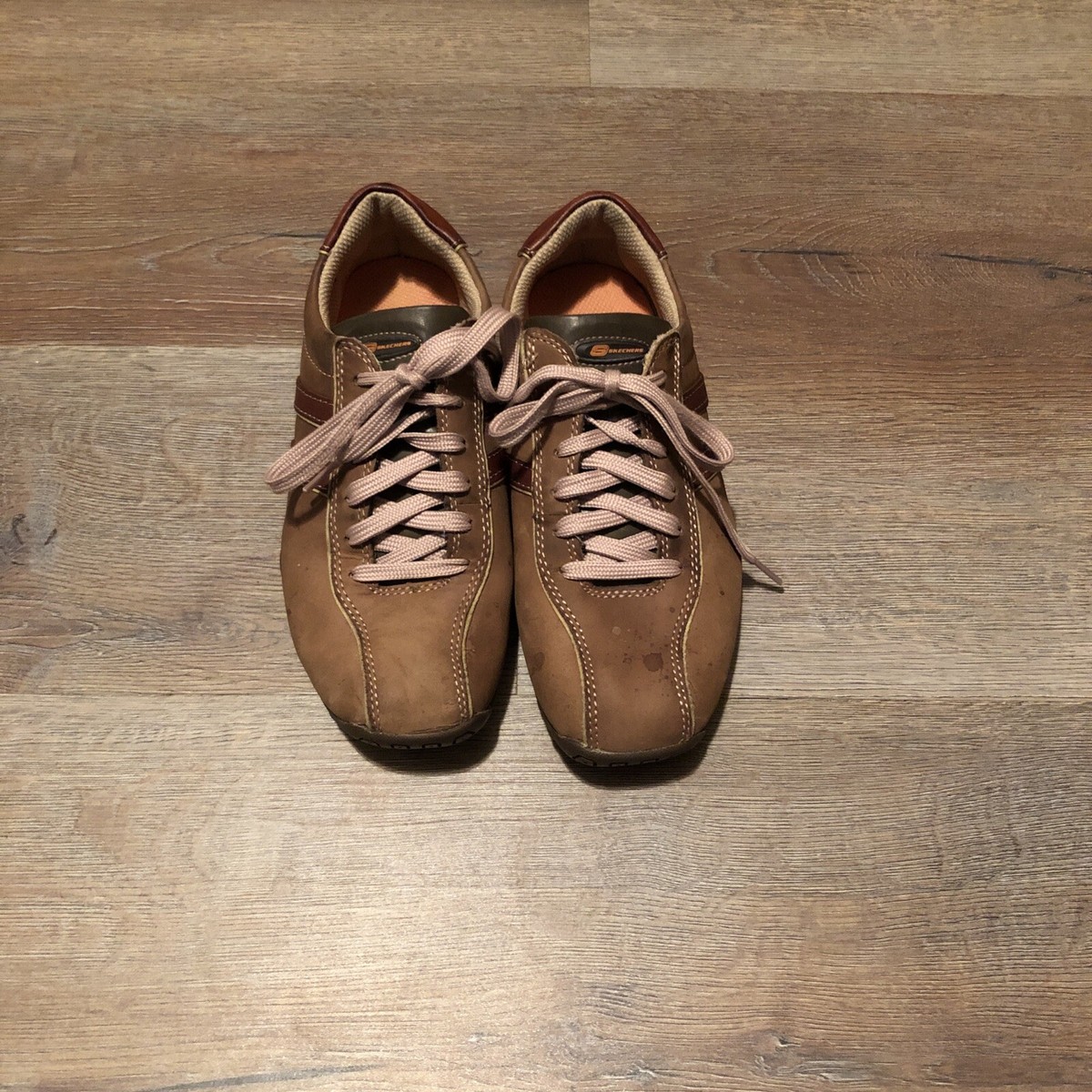 Women Brown Casual Shoes Skechers Lace-up Skechers Womens Size 8 Brown Leather Lace Up Casual Shoes  main image 2