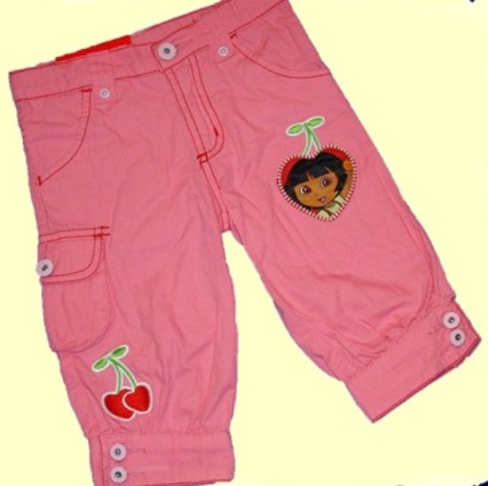 Great 7/8 Summer Trousers Pink dora Girl Capri Pants 110128 New 2