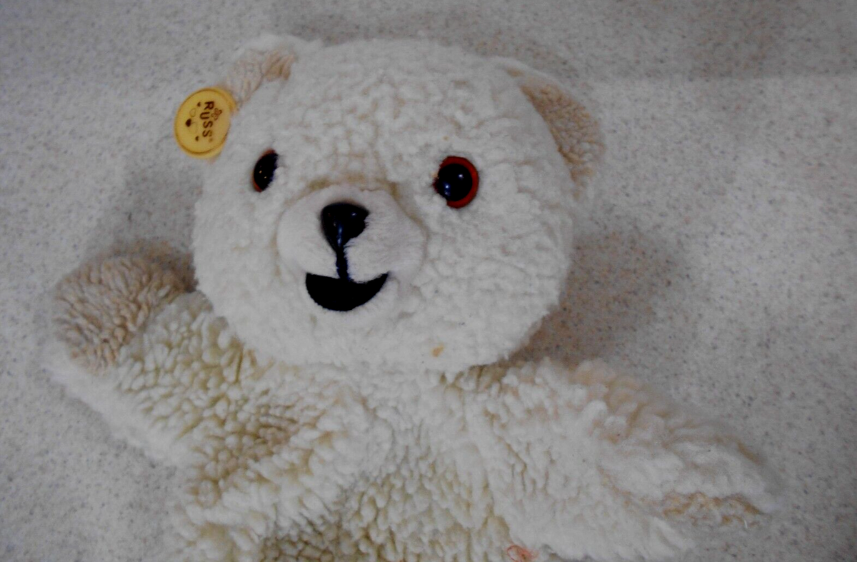 Vintage Snuggle Plush Hand Puppet 1986 Fabric Softener Teddy Bear