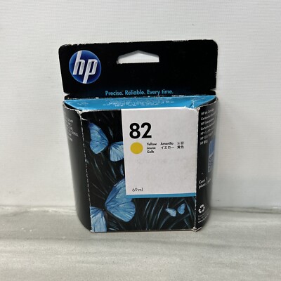 2024 Genuine OEM HP 82 Yellow 69ml Ink Print Cartridge C4913A Sealed ...