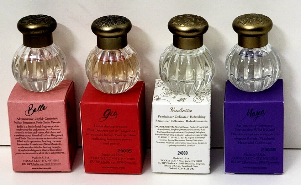 TOCCA Eau De Parfum 0.17 OZ Mini Splash ELIGE AROMA: Belle, Gia, Giulietta, Maya Foto 2 de 2