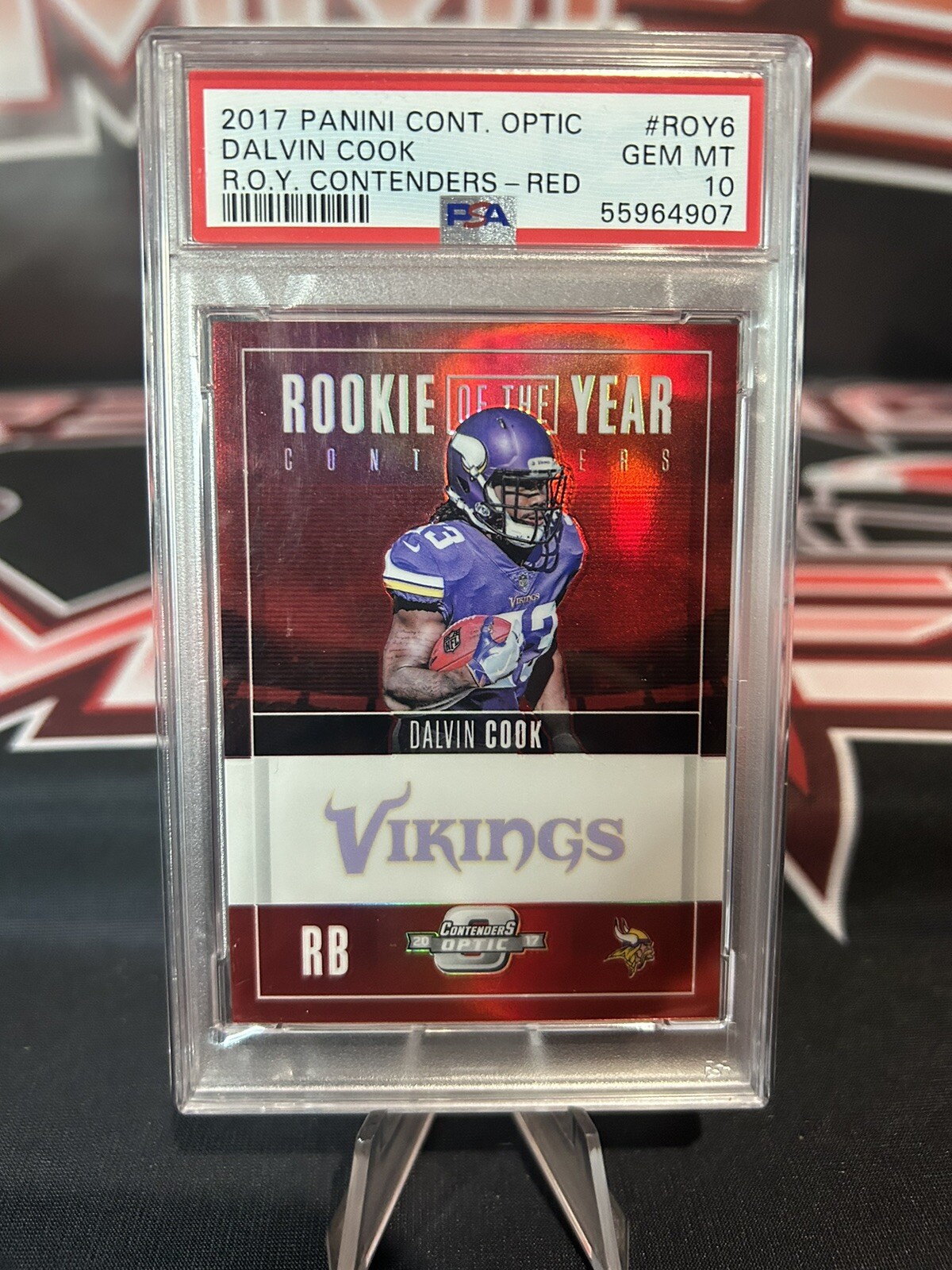 Dalvin Cook Panini Contenders Optic Rookie of the Year Contenders #ROY6 Red