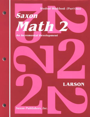 SAXON MATH 2 HOMESCHOOL STUDENT WORKBOOKS + FACT CARDS (Part 1 & 2)
