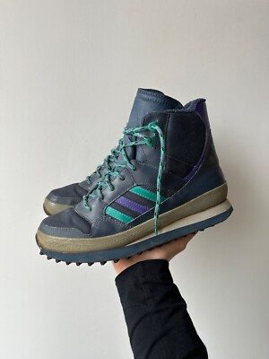 Adidas Originals Alaska Vintage Herren Blau Wandern Schnee Stiefel Größe US 9...