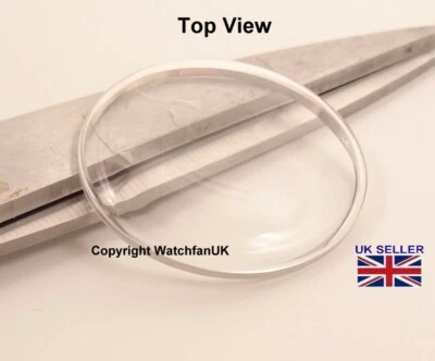 Cristal acrílico abovedado Sternkreuz con anillo de tensión cromado de 17 mm a 37,3 mm