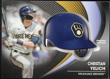 2022 Topps Series 2 - Batting Helmet Commemorative Relics Christian Yelich #B...