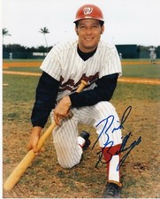 DICK BILLINGS  WASHINGTON SENATORS   ACTION SIGNED 8x10