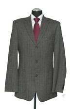 180 31 HUGO BOSS Herren Sakko Jacke Gr. 94 grau Einreiher Soldini Stretch