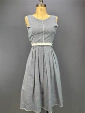 Vintage Charming DOLCE & GABBANA D&G Navy / White Gingham Picnic Dress 4 XS