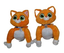 Lot 2 Twin Disney Pixar Sox Plush Buzz Lightyear Robot Kitty Cat Orange Jointed
