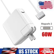 60W Magsafe 2 T Tip AC Power Adapter Charger For Macbook Pro 13" A1435 A1502 US