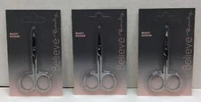 Believe Beauty Scissors, For Lashes, Brows & Cuticles, Pack of 3, Free Shipping!